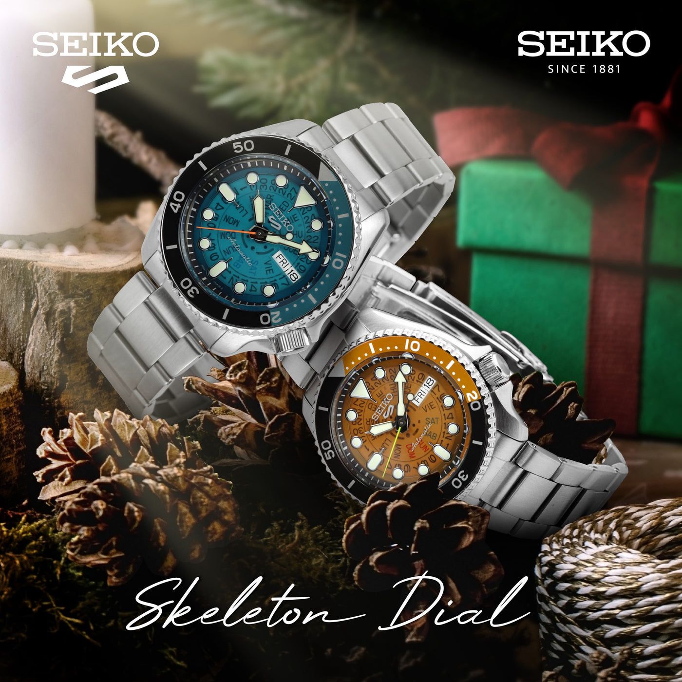 SEIKO 5 SPORTS SKX "SKELETON STYLE" MEN'S WATCH SRPJ45K1