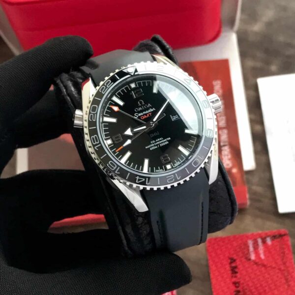 Omega Seamster Super Ocean GMT Premium Automatic Black LeatherMens Watch