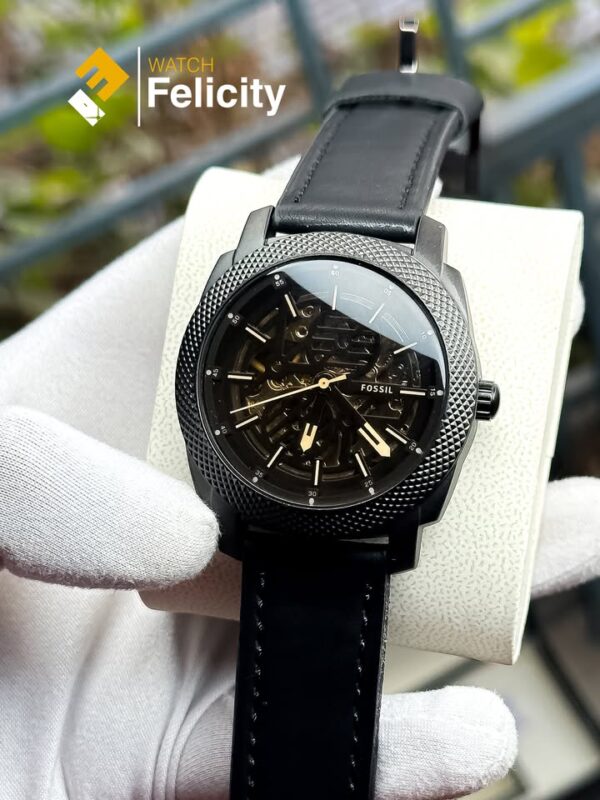 Fossil AA skeleton Automatic Black Color leather premium watch