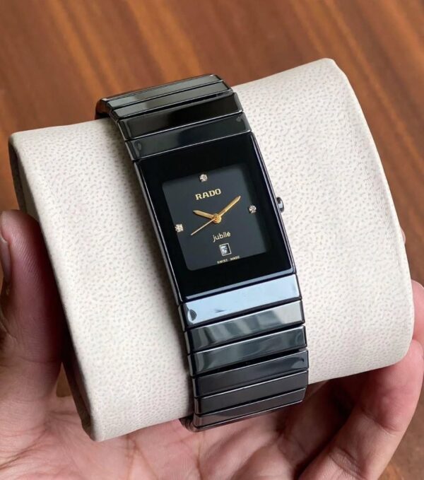 RADO DIASTAR JUBILE WATCH HIGH TECH CERAMIC DIAMOND DIAL RECTANGLE 111.0294.3