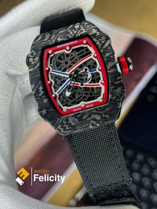 Richard Mille Havey Quality 38.7mm x 47.52mm RM 67-02 Black Straps Sebastien Ogier