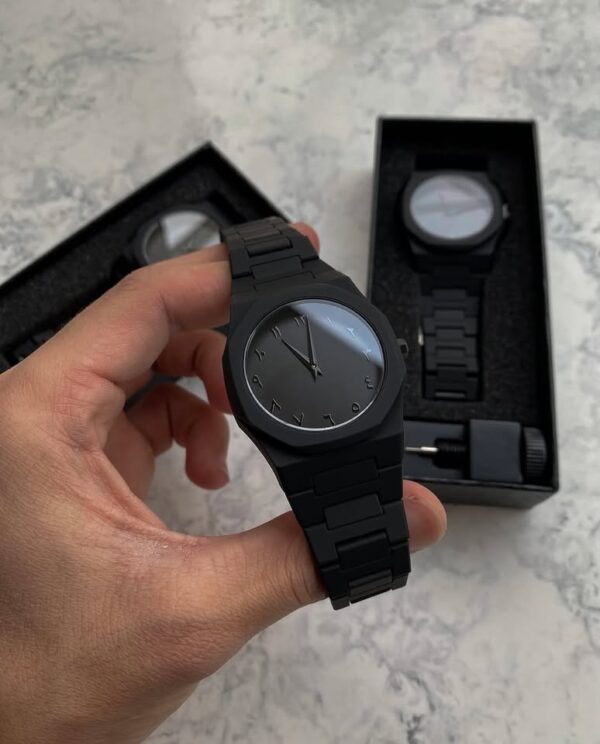 Arabic Black Aura minimalist casual lightweight and versatile men's calendar waterproof plastic quartz watch