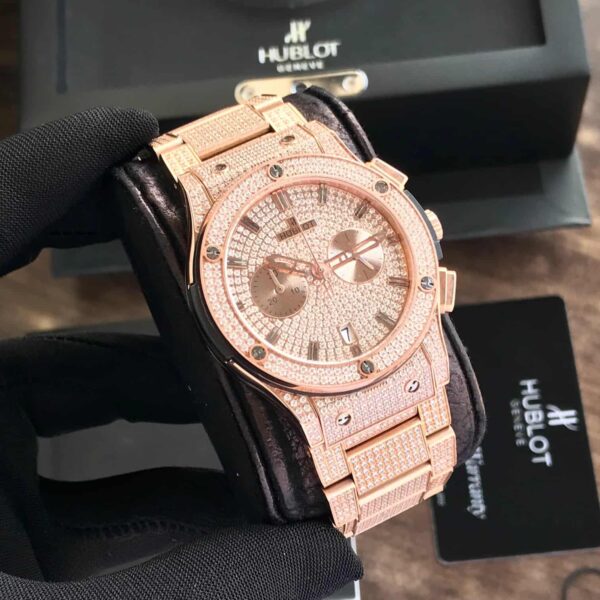Hublot Big Bang Full Diamond Japanese Quality Rose gold Men’s Watch