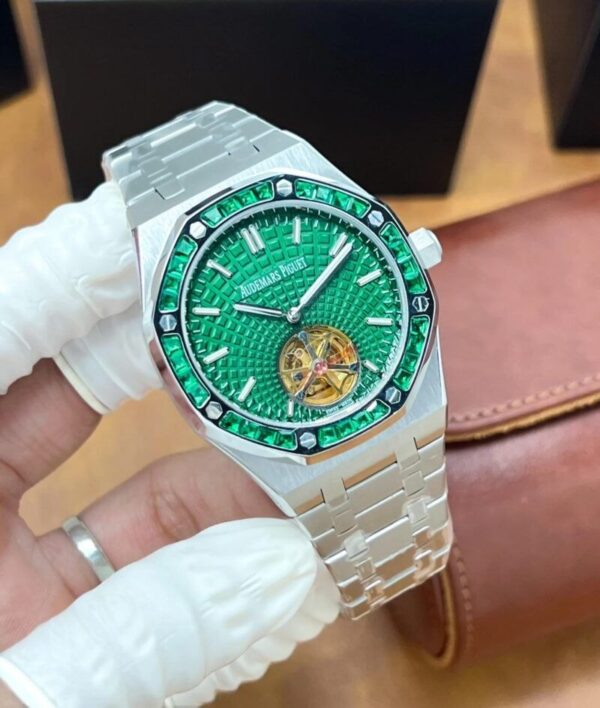 Audemars Piguet Royal Oak Flying Tourbillon Green Diamond Bezel