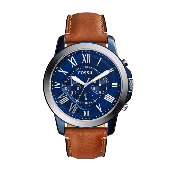 Fossil Grant Chronograph Navy Blue Dial Men's Watch FS5210