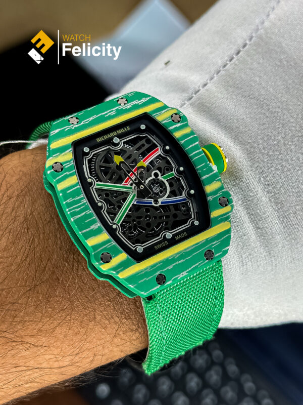 Richard Mille Havey Quality 38.7mm x 47.52mm RM 67-02 Green Sebastien Ogier