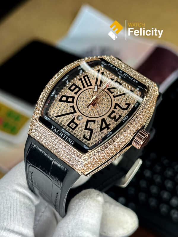 Franck Muller AA Grade Daimond Rose Gold Mens 45mm Centurion Limited Edition