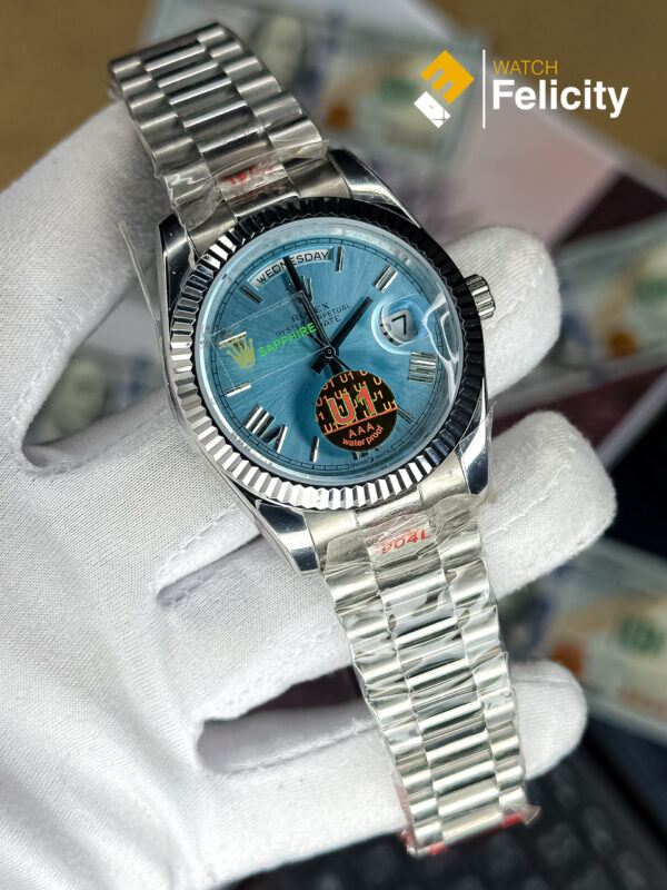 Rolex Day-Date Platinum 228236 Ice Blue U1 Factory luxury and sophistication the Ice version Watch