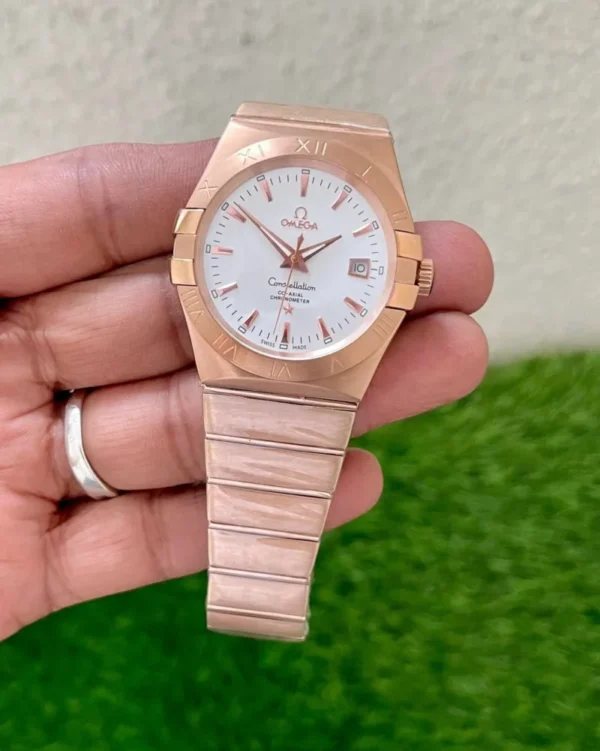 Omega Constellation Rosegold White Dial