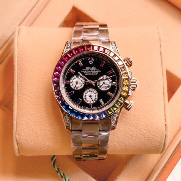 Rolex Daytona Rainbow Rosegold Black Dial Master grade