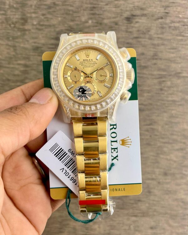 Rolex Daytona Yellow Dial Diamond Bezel OZ