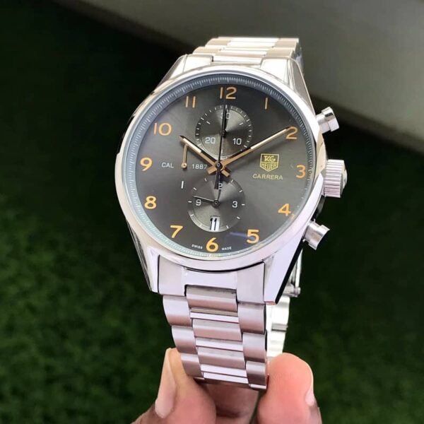 Tag Heuer Grand Carrera 1857 Stainless Steel Grey Dial Japanese Quality Men’s Watch