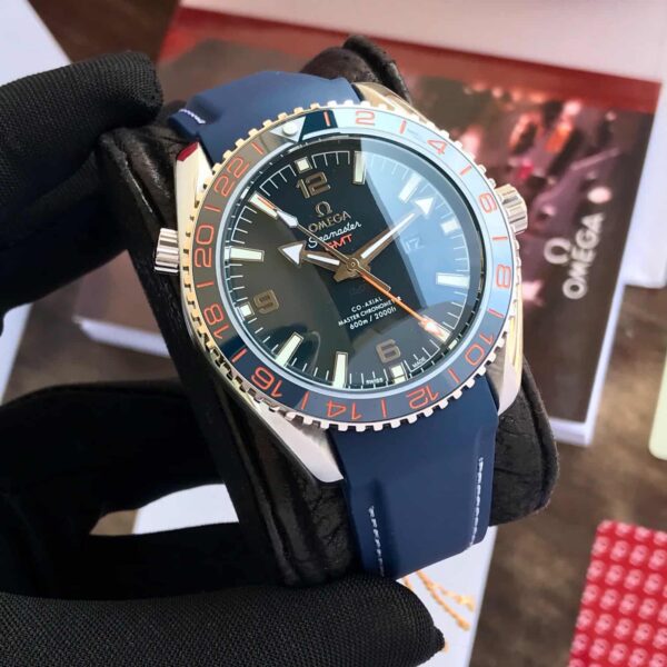 Omega Seamster CoAxial Superocean GMT Master Automatic Blue Mens Watch