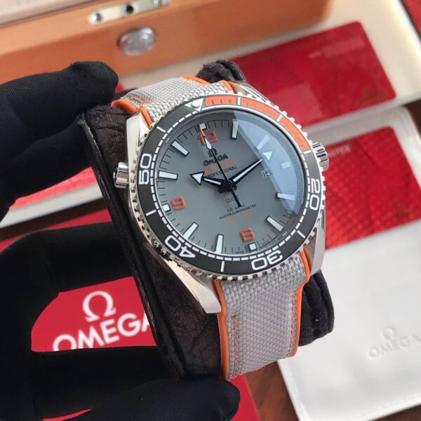Omega Seamaster Planet Ocean Grey Dial Japanese Automatic Mens Watch