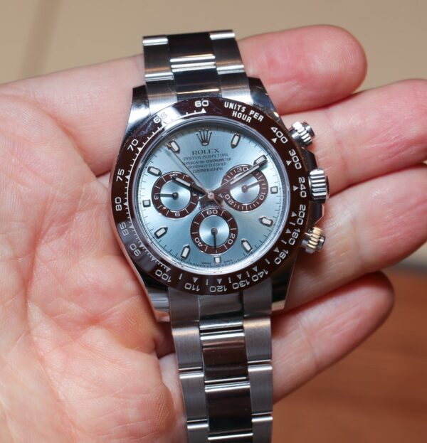 Rolex Daytona Cosmograph Stainless Steel Sky Blue Dial Japanese Master Quality Mens Watch