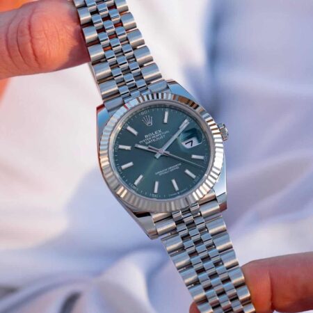 Rolex Oyster Perpetual Green Dial Watch