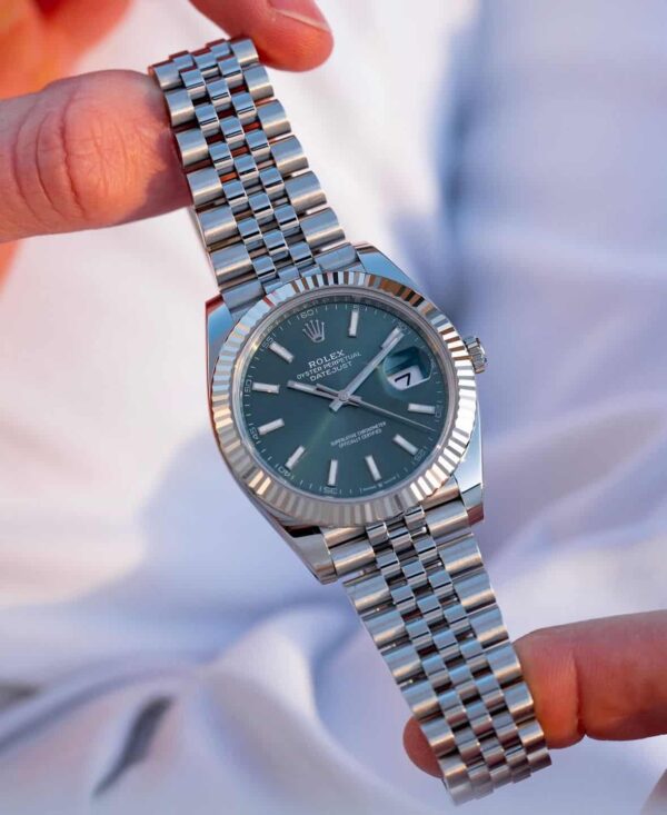 Rolex Oyster Perpetual Green Dial Watch