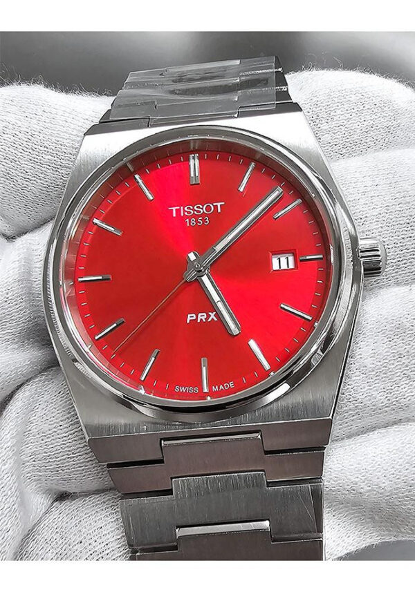 TISSOT PRX Quartz SS 40MM Red Dial Men's Watch T137.410.11.421.00