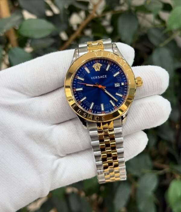 Versace Hellenyium Style – Blue Dial & Two-Tone Bracelet