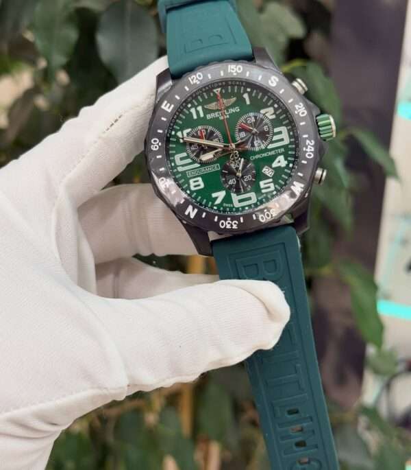 Breitling Endurance Pro Style – Green Dial & Blue Rubber Strap