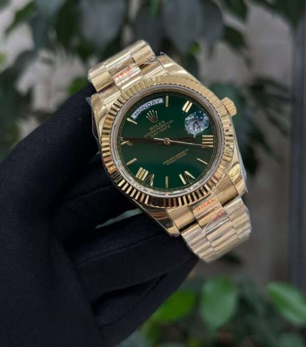 Rolex Datejust 41 Style – Green Dial & Gold-Tone Jubilee Bracelet