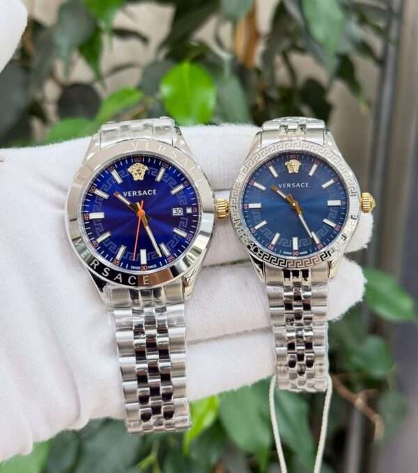 Versace Greca Style – Blue Dial & Stainless Steel Bracelet