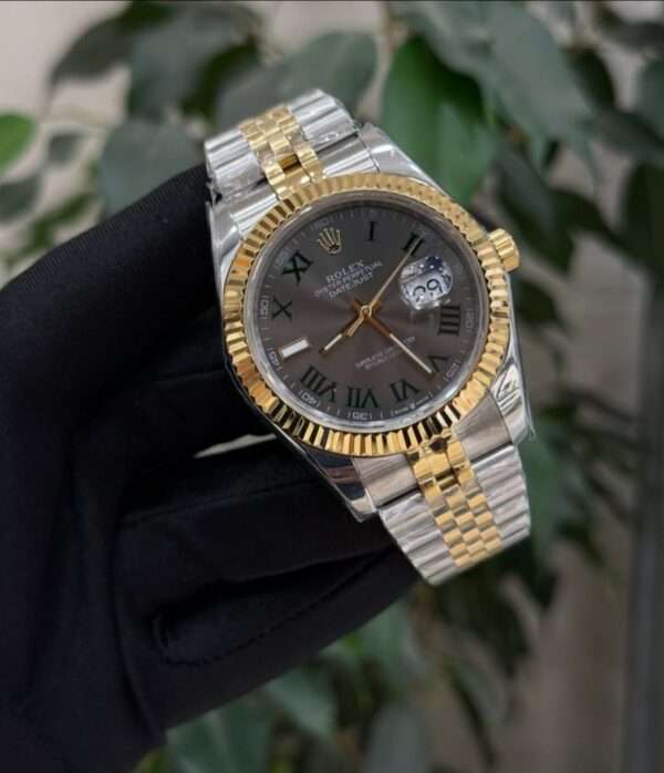 Rolex Datejust 41 Style – Grey Dial & Jubilee Bracelet