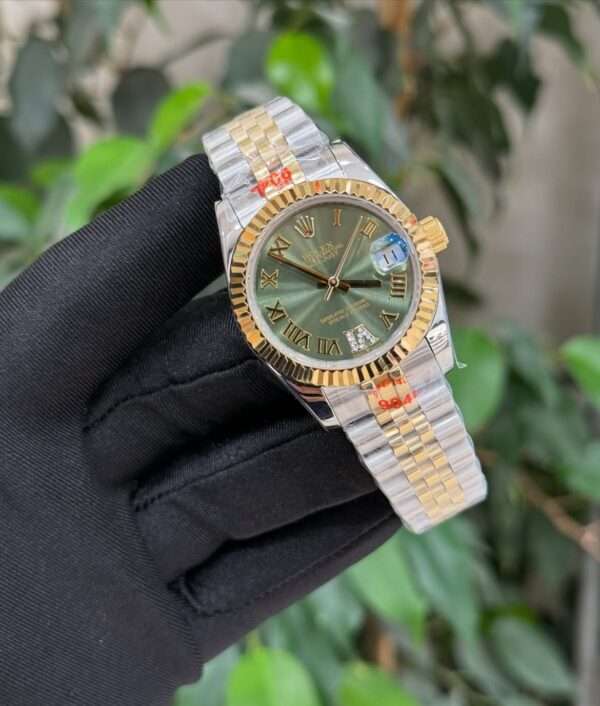 Rolex Datejust 31 Style – Olive Green Dial & Two-Tone Jubilee