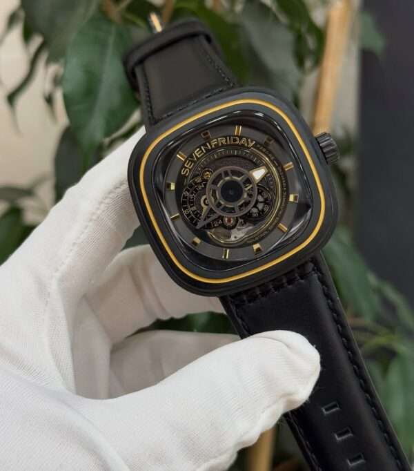 SEVENFRIDAY P2B/02 Style – Black & Gold Industrial Series
