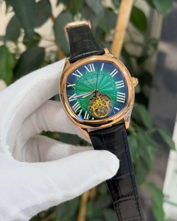 Cartier Rotonde Tourbillon Style – Green & Blue Dial