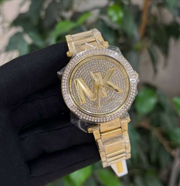 Michael Kors Oversized MK Style – Gold-Tone Pavé Dial