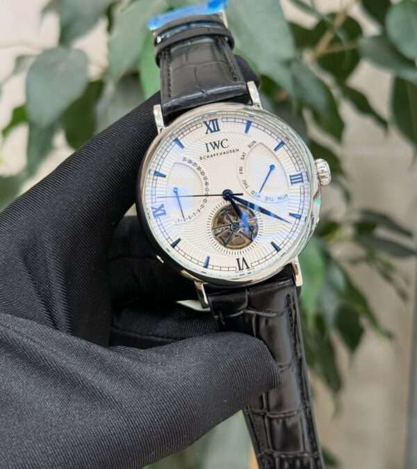IWC Portugieser Perpetual Calendar Tourbillon Style – White Dial & Blue Hands