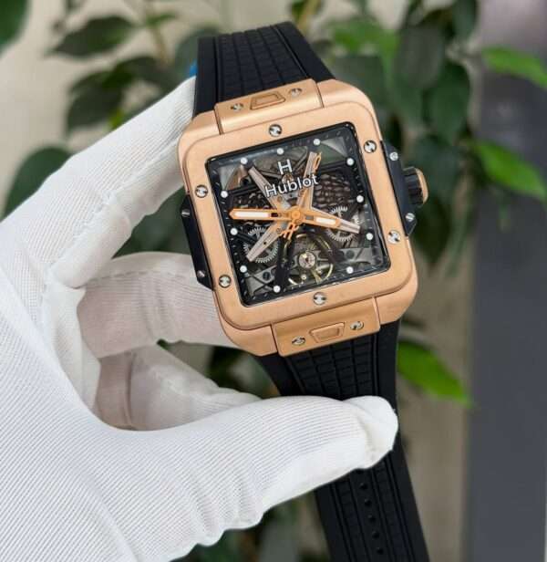 Hublot Square Bang Unico King Gold Style – Skeleton Dial