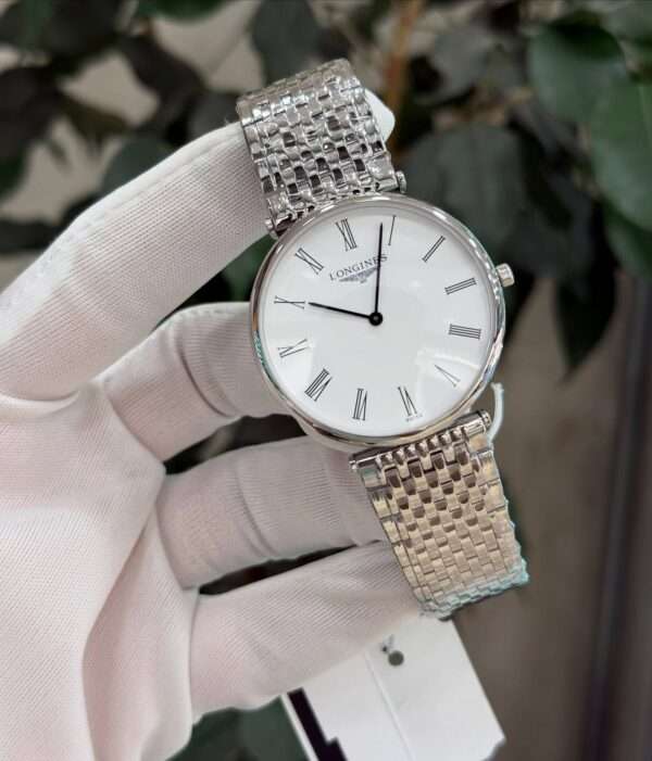 Longines La Grande Classique Style – White Roman Dial & Stainless Steel Bracelet
