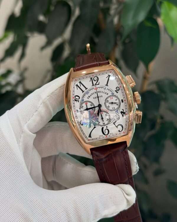 Franck Muller Vanguard Chronograph Style – White Dial & Rose Gold