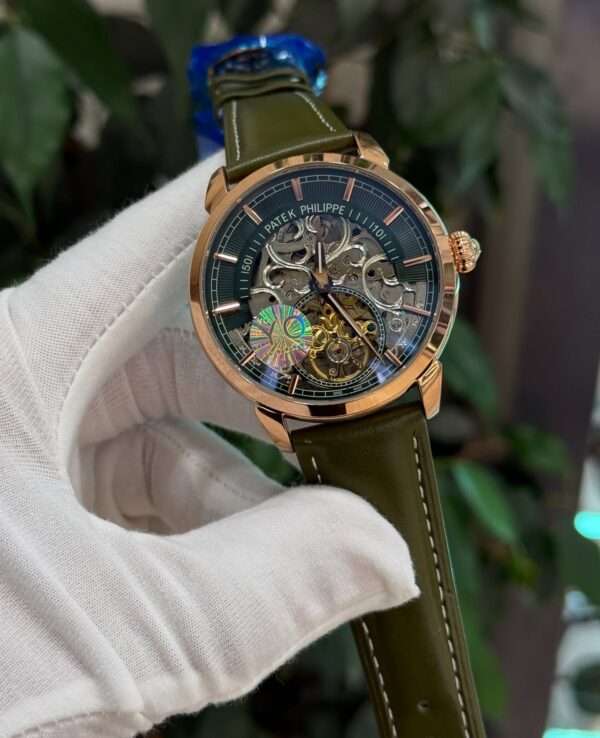 Patek Philippe Style – Rose Gold Skeleton Tourbillon