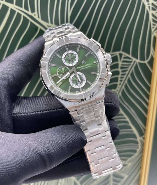 Maurice Lacroix Chronograph Style – Green Dial & Stainless Steel Bracelet