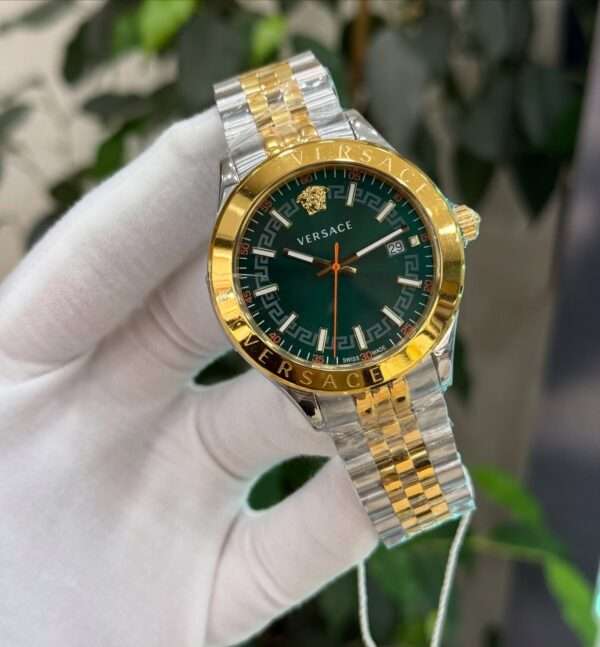 Versace Greca Time Style – Green Dial & Two-Tone Bracelet