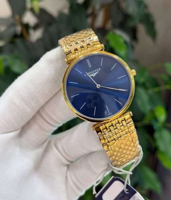 Longines Style – Blue Sunray Dial & Gold-Tone Bracelet