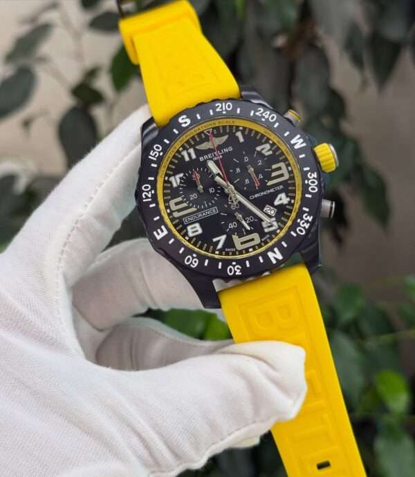Breitling Endurance Pro 44 Style – Black Dial & Yellow Rubber Strap