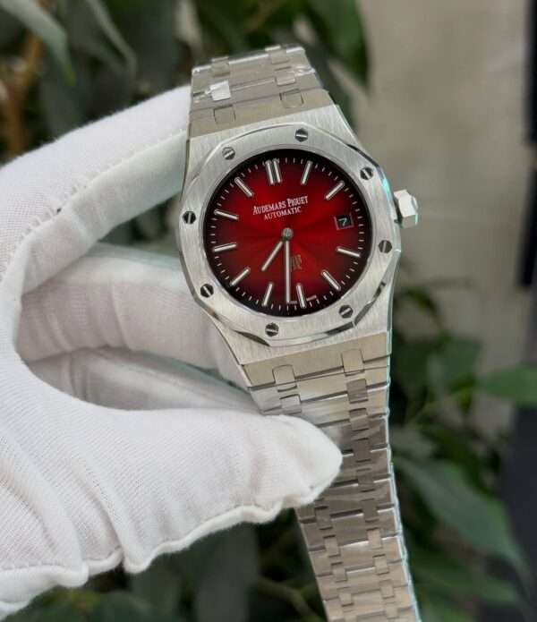 Audemars Piguet Royal Oak Style – Red Dial & Stainless Steel