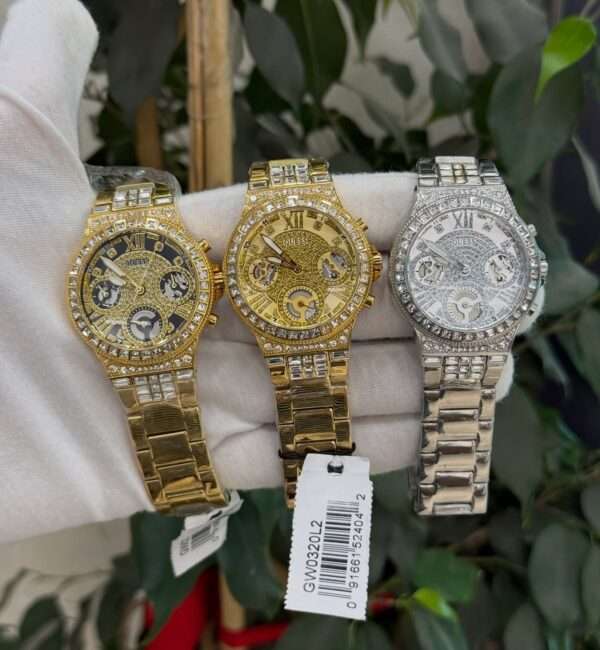 GUESS Moonlight GW0320L2 – Crystal-Set Gold-Tone Watch