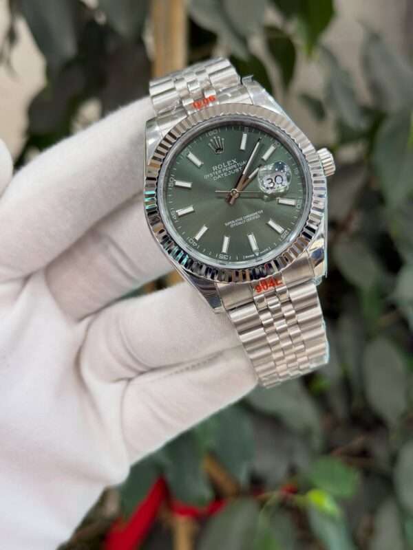 Rolex Datejust 41 Style – Olive Green Dial & Jubilee Bracelet