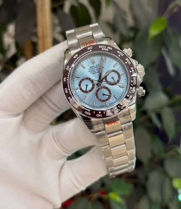 Rolex Daytona 126506 Style – Ice-Blue Dial & Chestnut Brown Bezel