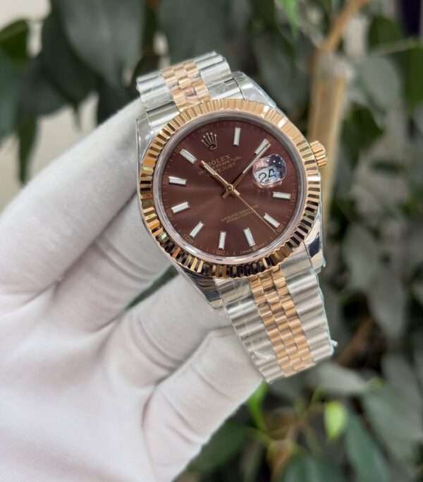 Rolex Datejust 41 Style – Chocolate Dial & Two-Tone Jubilee Bracelet