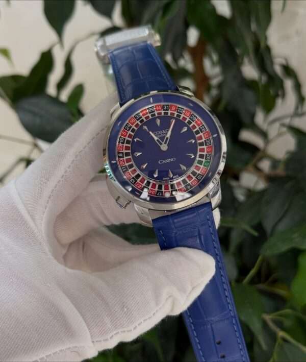 Jacob & Co. Casino Style – Blue Roulette Dial & Blue Leather Strap