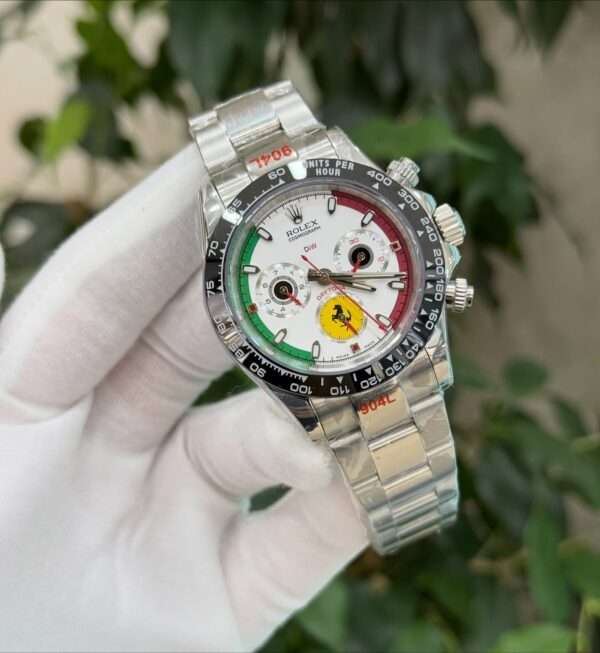 Rolex Daytona Style – Ferrari Racing White Dial