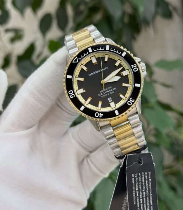 Emporio Armani Sea Explorer AR60089 Style – Black Dial & Two-Tone Bracelet