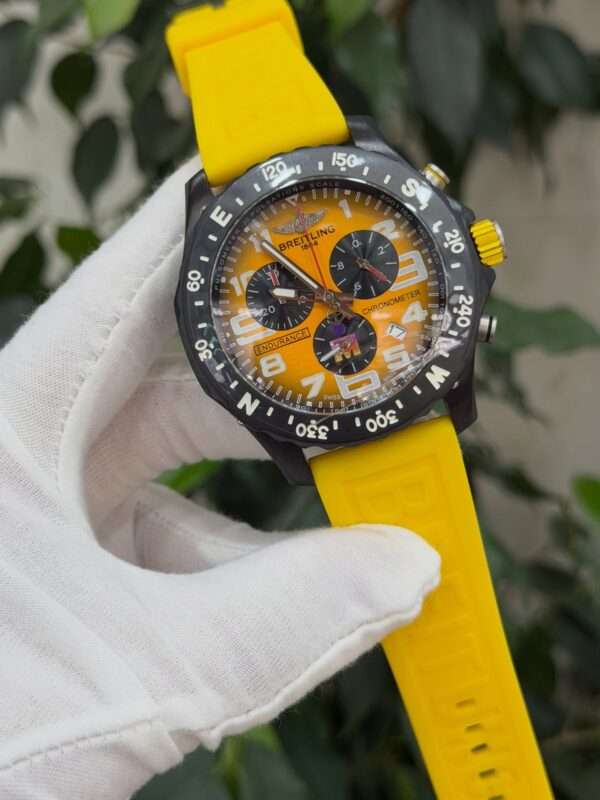 Breitling Endurance Pro Style – Orange Dial & Yellow Rubber Strap