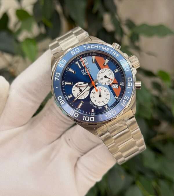 TAG Heuer Formula 1 Chronograph Style – Blue Dial & Orange Accents